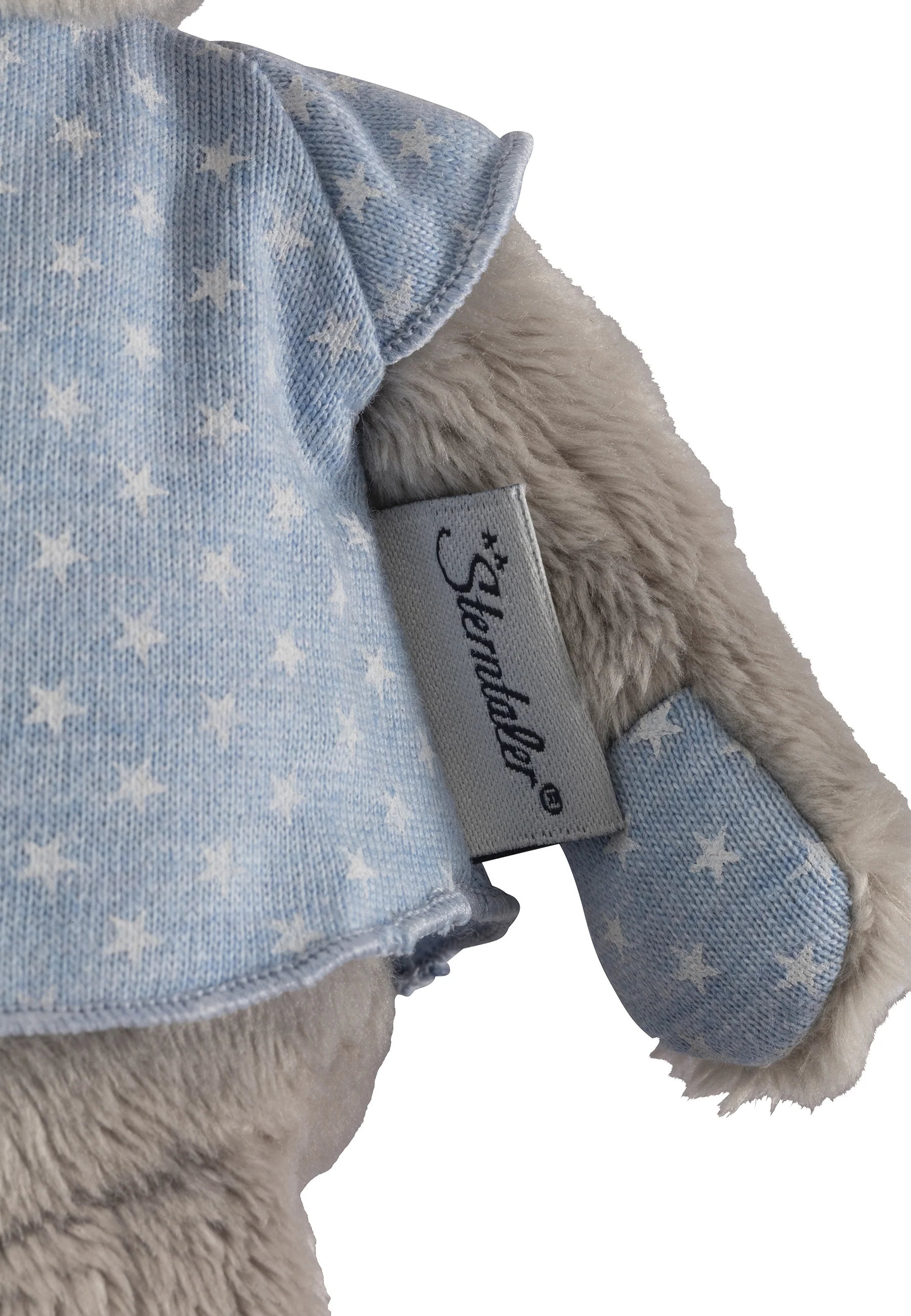 Kuscheltier Esel Emmi in mittelblau
