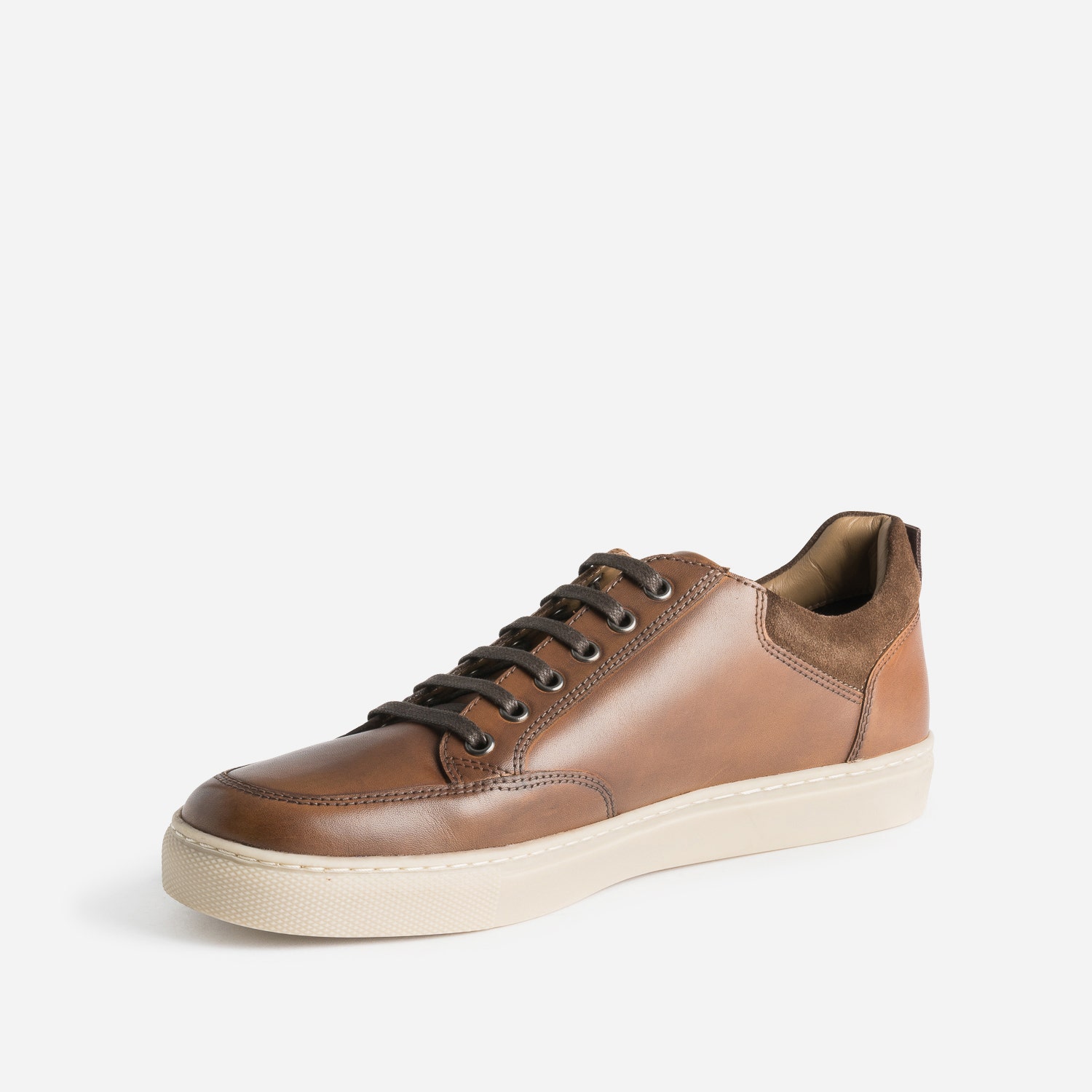 Tennis marron en cuir