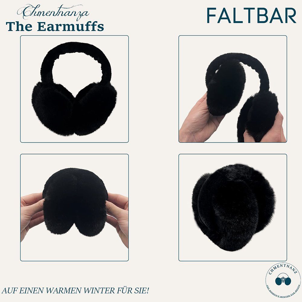 Geistesblitz Ohrenwärmer Ohrenwärmer Damen Winter (Earmuffs Winter, 1-St., Faltbare Plüsch Warme Ohrenschützer Winter) Ohrwärmer für Frauen