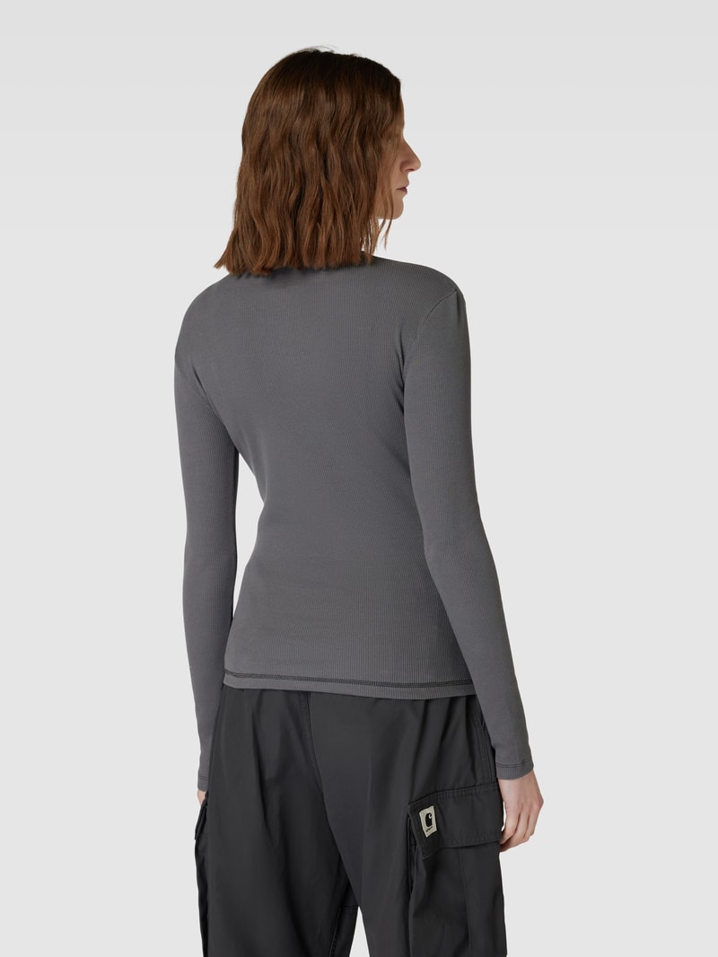 Longsleeve mit Label- und Logo-Stitching Modell 'HERO' in black