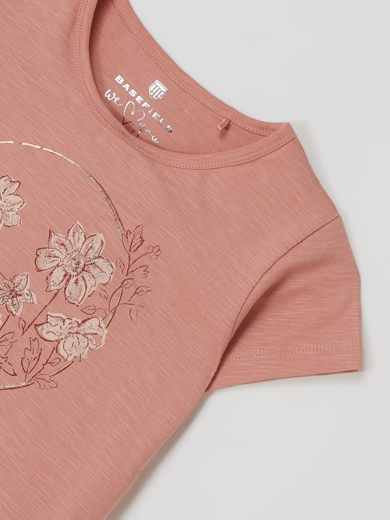 T-Shirt mit Print in rosé
