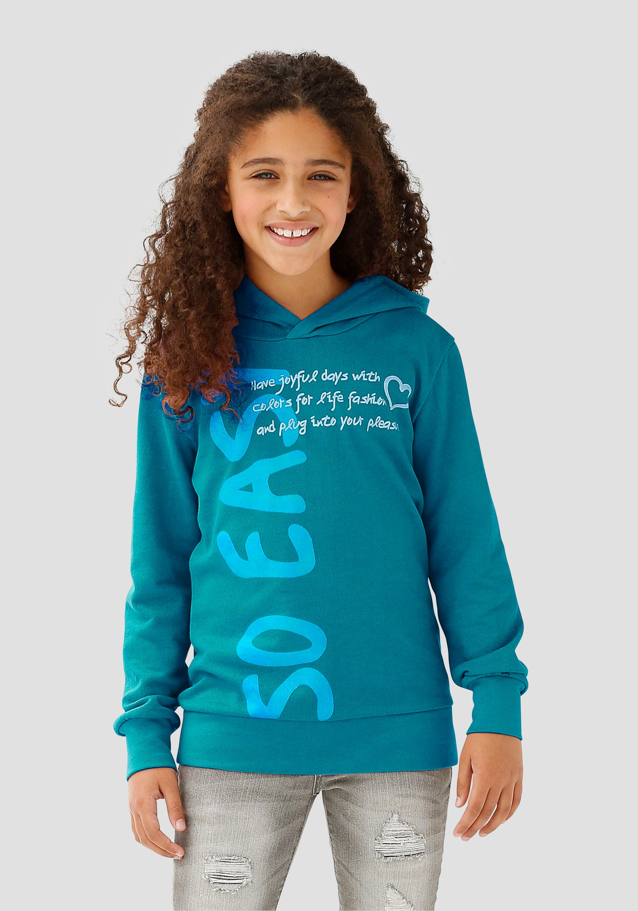 KIDSWORLD Kapuzenshirt SO EASY, in längerer Form