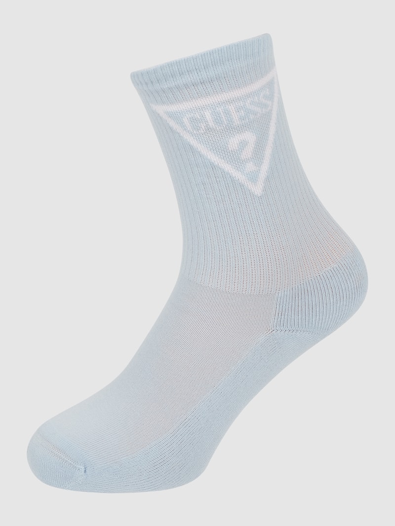 Socken mit Label-Print in hellblau