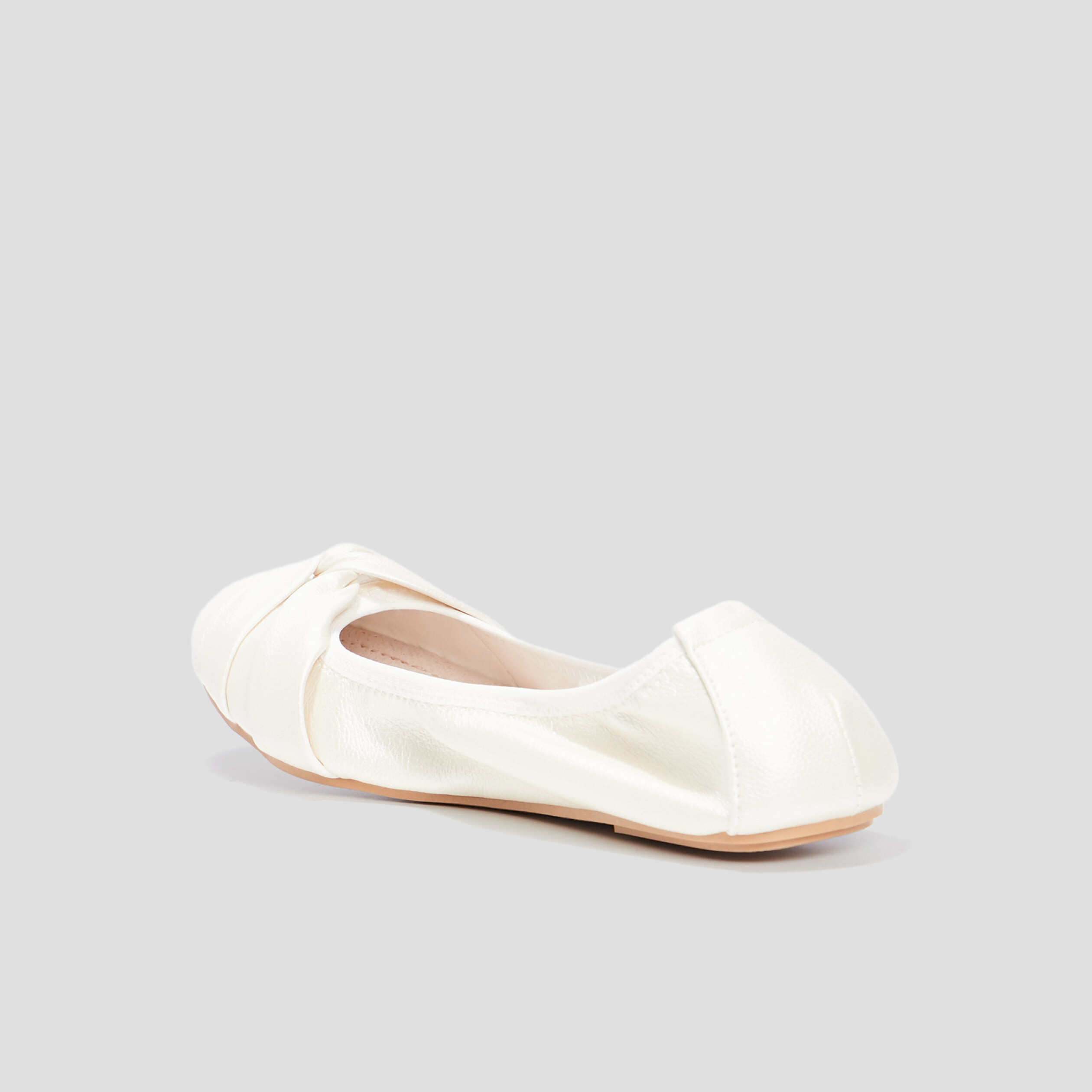 Ballerines effet noué blanc femme | La Halle