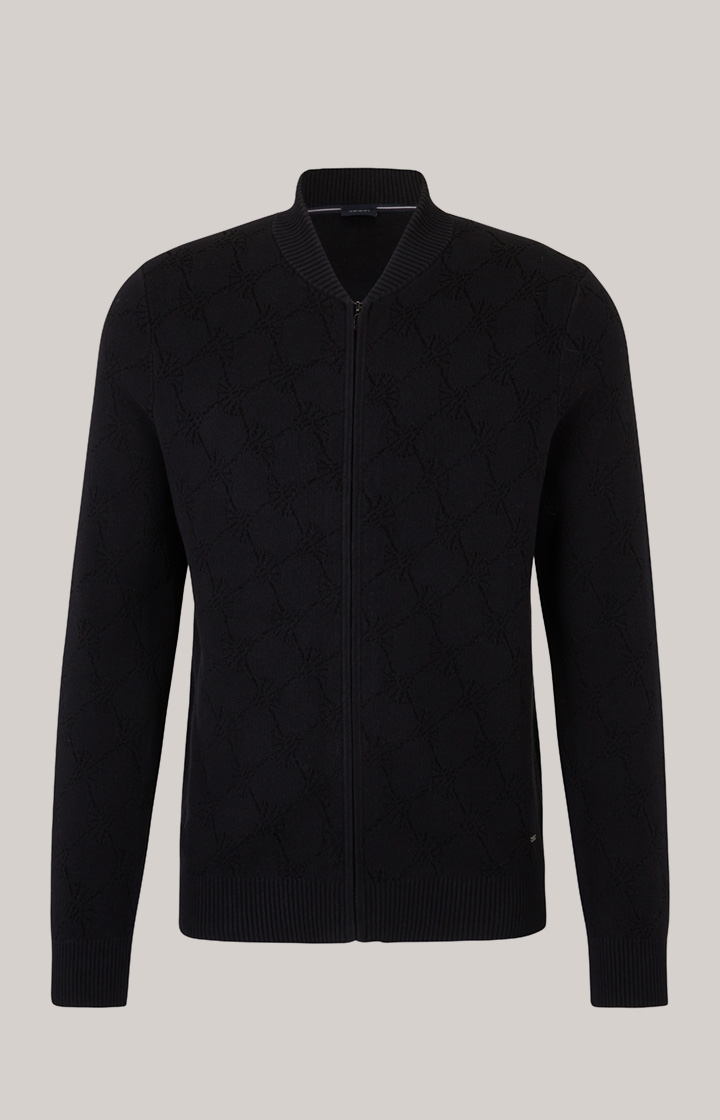 Cornflower-Strickjacke Raveno in Schwarz gemustert