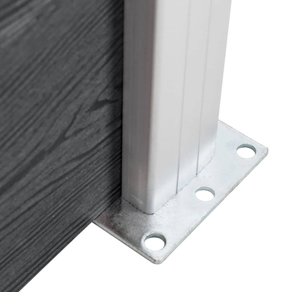 vidaXL Zaunpfosten Zaunpfosten 2 Stk. Aluminium 185 cm, (2-St)