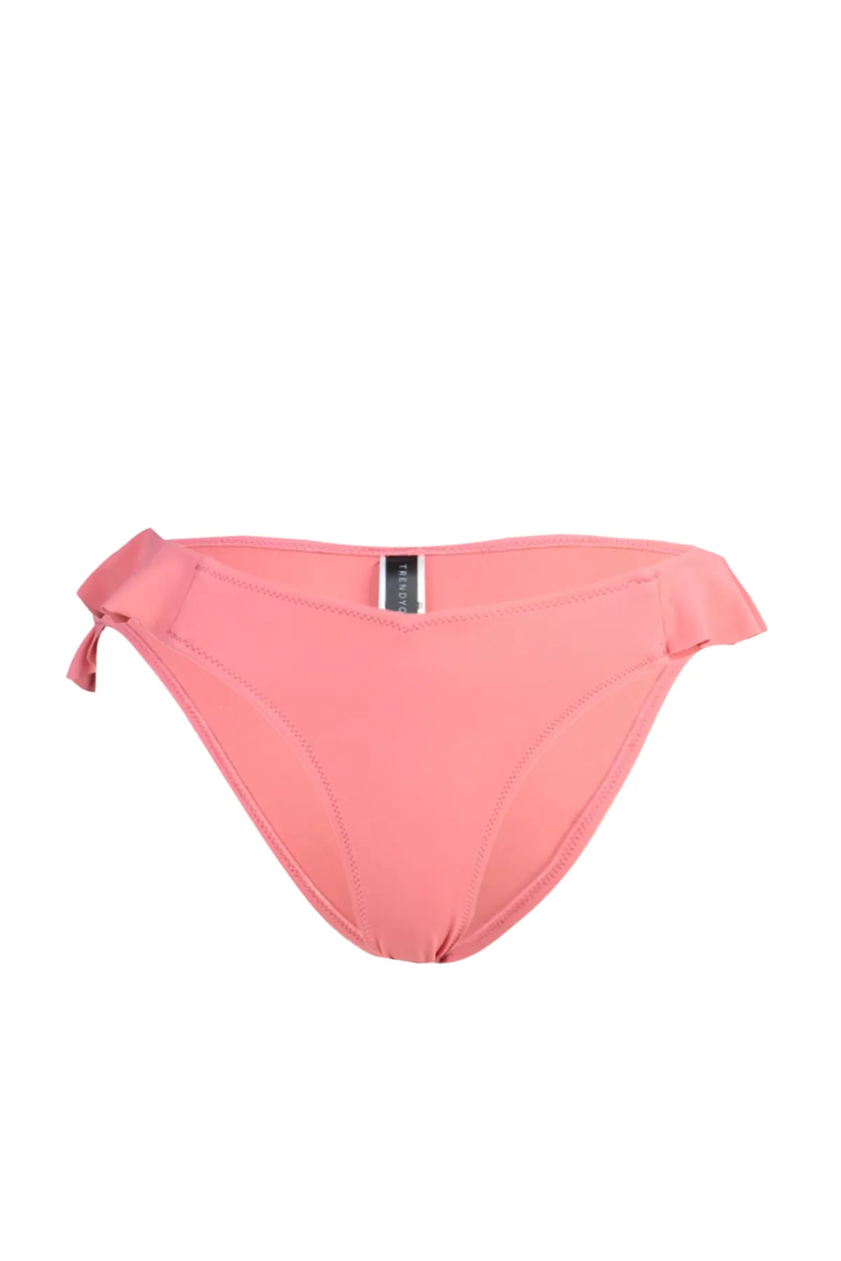 Trendyol Collection  Rosa Volant-Bikinihose mit normalem Beinausschnitt TBESS21BA0044