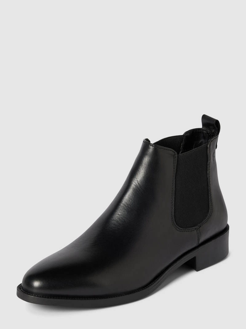 Chelsea Boots mit elastischen Einsätzen in schwarz