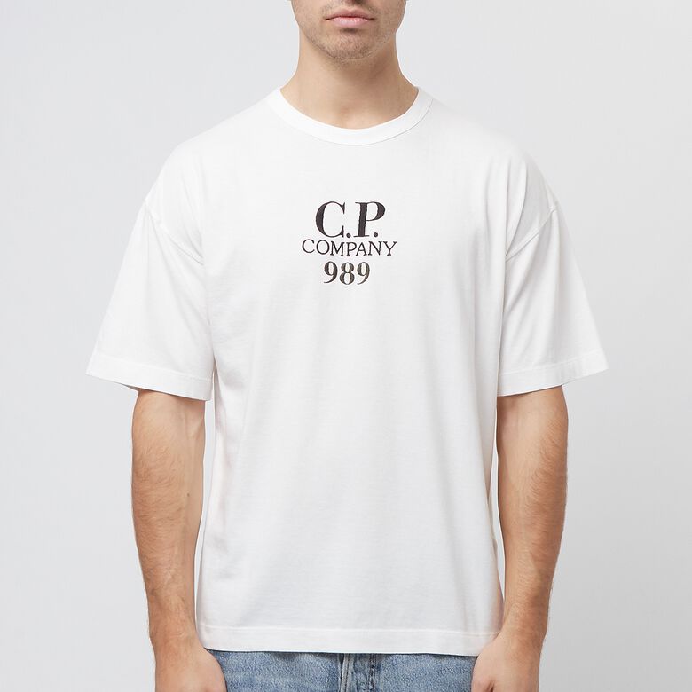 C. P. Company 20/1 Jersey Boxy Logo T-Shirt gauze white