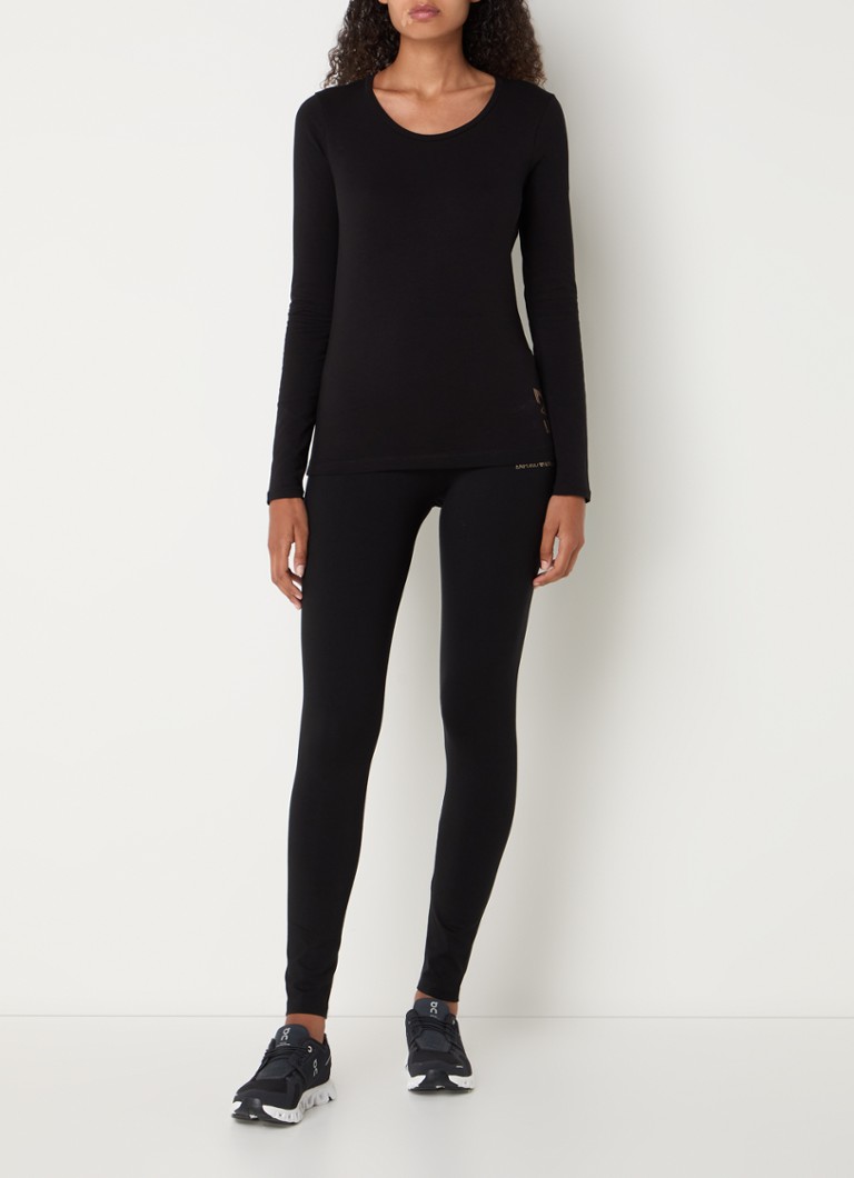 Leggings skinny a vita alta con logo Emporio Armani