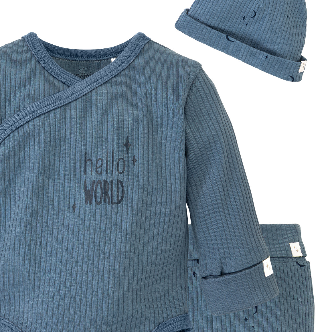 Newborn Wickelbody, Leggings und Mütze