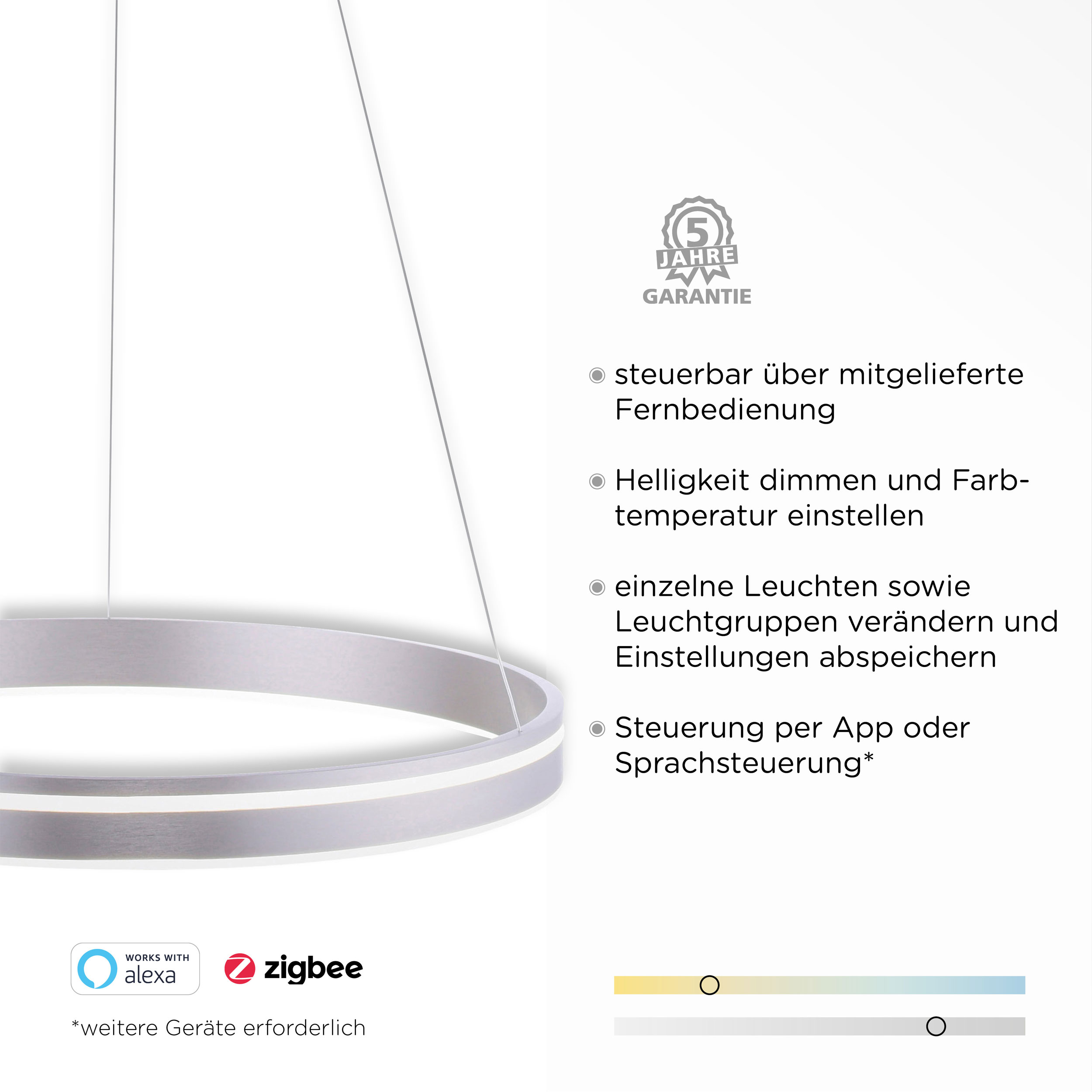 QLED-Pendelleuchte 1flg