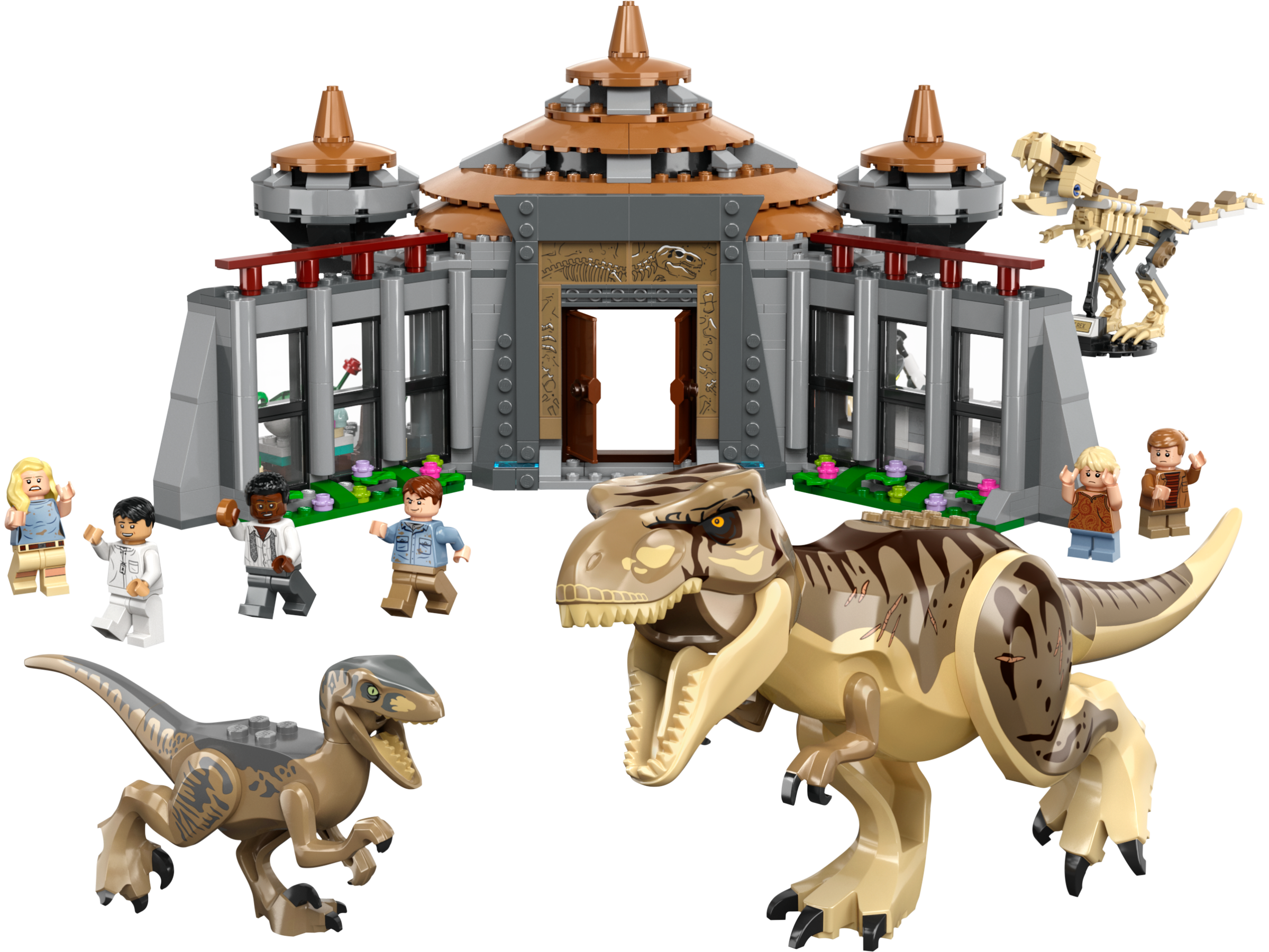 Angriff des T. rex und des Raptors aufs Besucherzentrum 76961