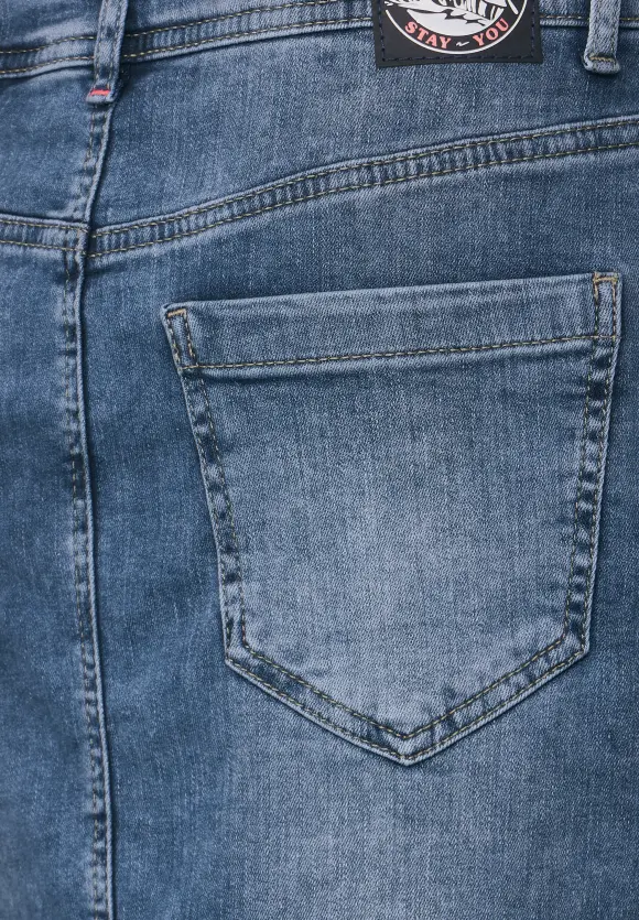 CECIL Jeansrock mit Pailletten