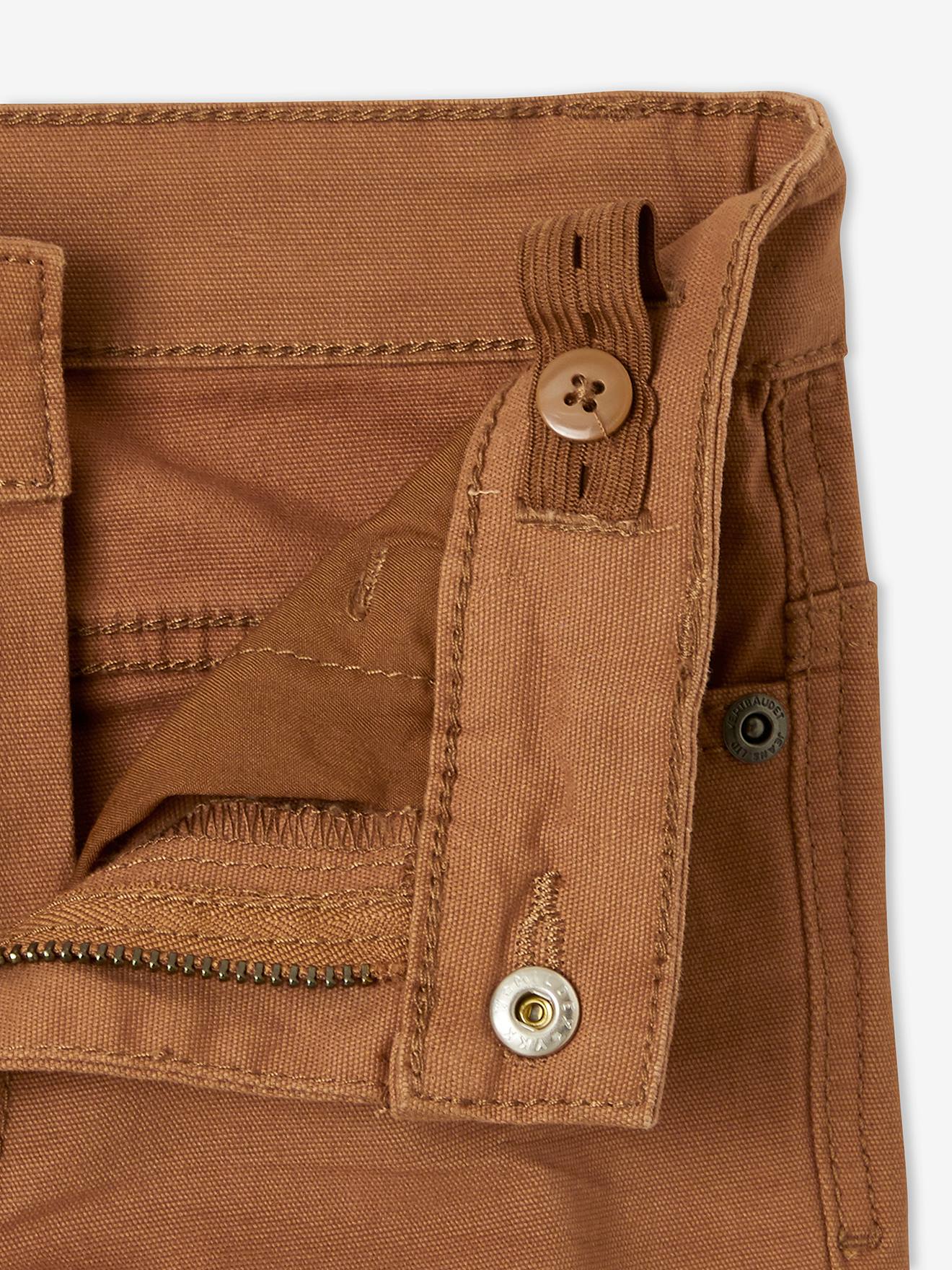 Pantalon droit indestructible garçon kaki fonce