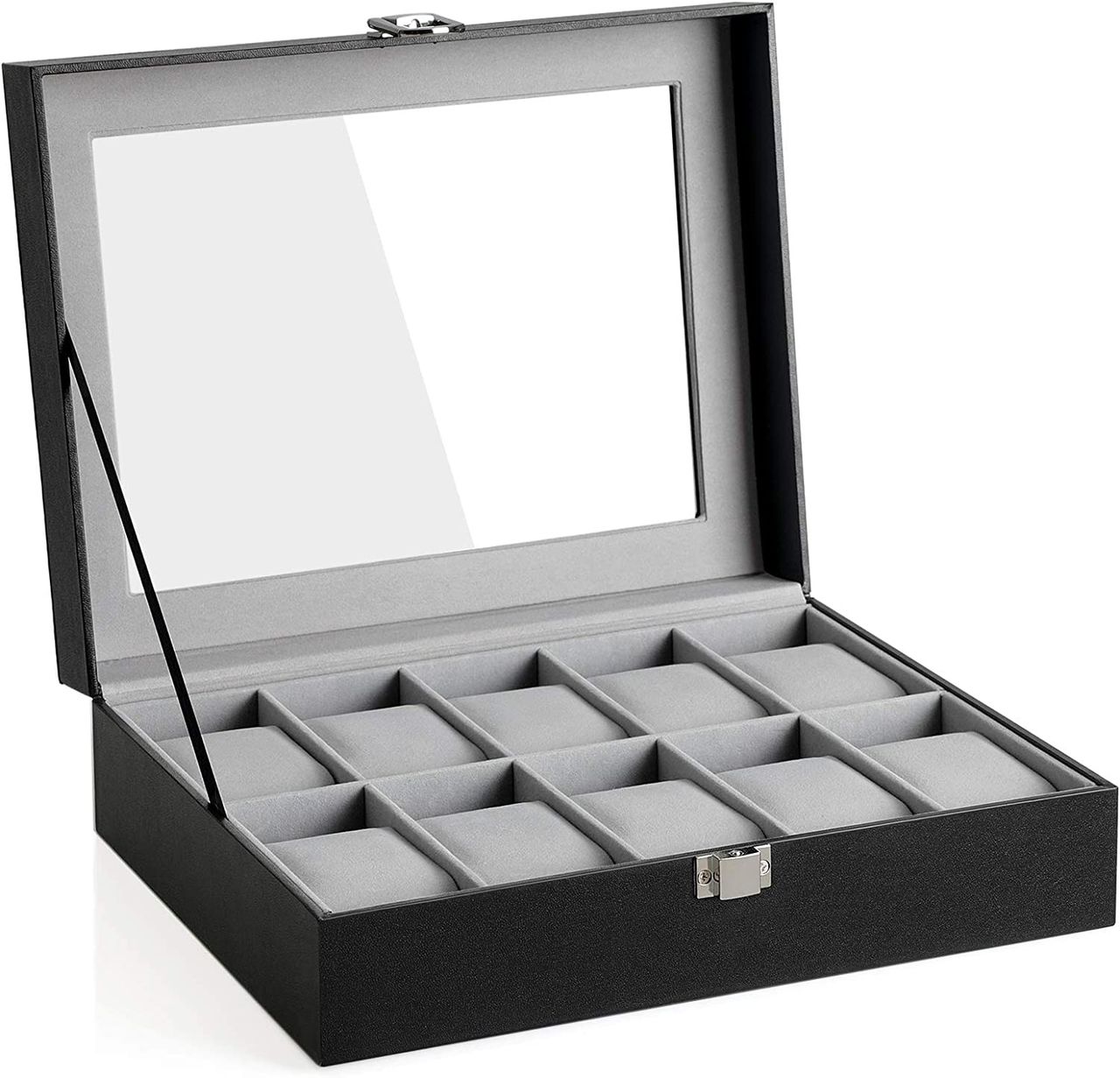 Songmics Schauen Sie sich die Speicherbox, schwarz, 25x20x7.5 cm an