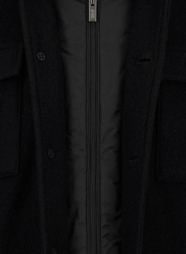 BOGGI MILANO, Jacke, Wolle wattiert, schwarz