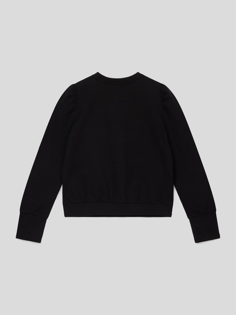 Sweatshirt mit Motiv-Stitching in dunkelgrau