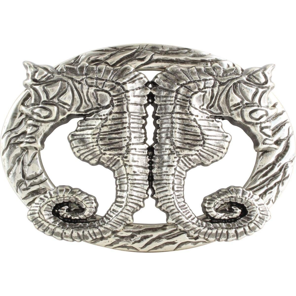 BELTINGER Gürtelschnalle Seepferdchen 4,0 cm - Buckle Wechselschließe Gürtelschließe 40mm - Gür