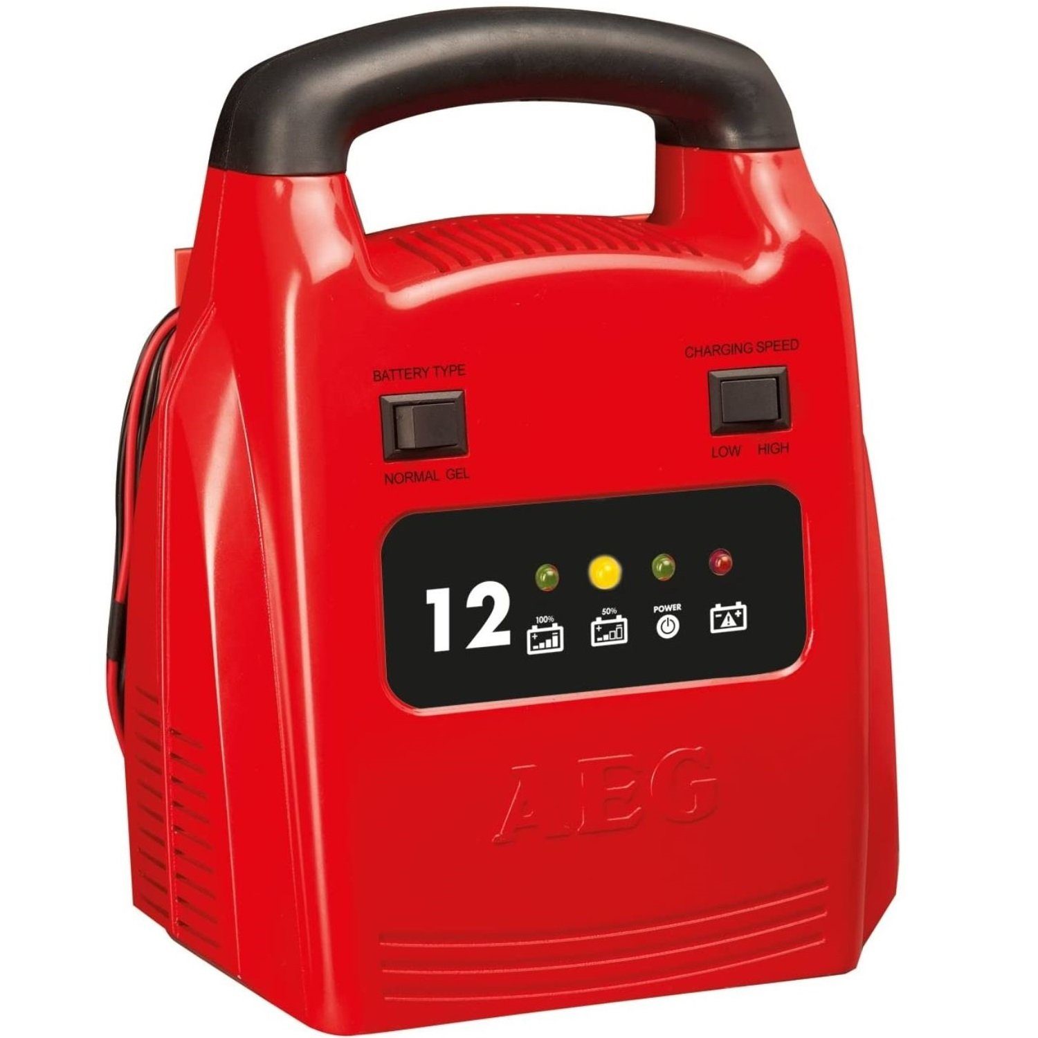 AEG Ladegerät AG1212 12A Normal/AGM/Gel Autobatterie-Ladegerät (Auto PKW Batterie-Lader Akku Erhaltungsladefunktion Saison-Fahrzeuge)