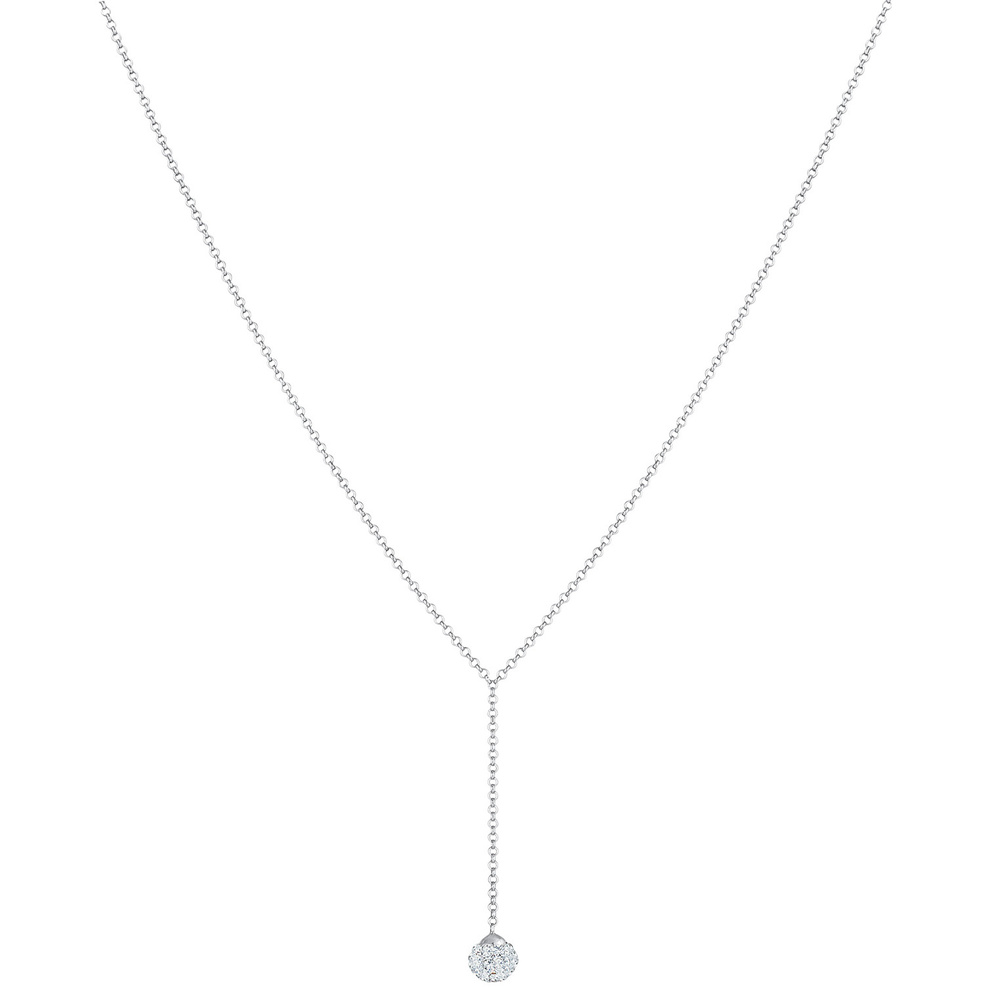 Elli Elli Collier Femmes Chaîne en Y Boule avec Cristaux en Argent Sterling 925 collier