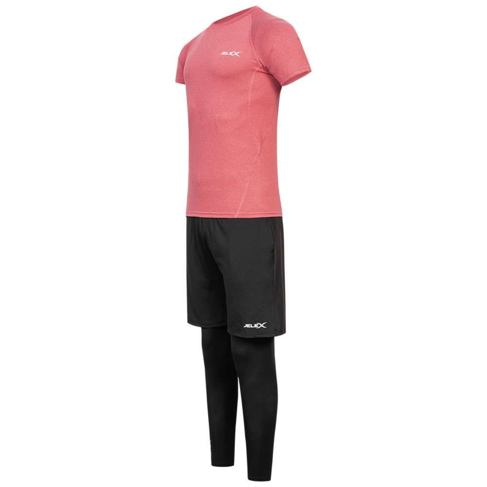 JELEX Sportinator Herren Fitness-Set 3-tlg. bordeaux-schwarz