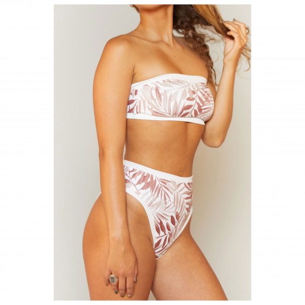 Hurley - Women's Party Palm Rib High Waist Moderate Bottom - Bikini-Bottom