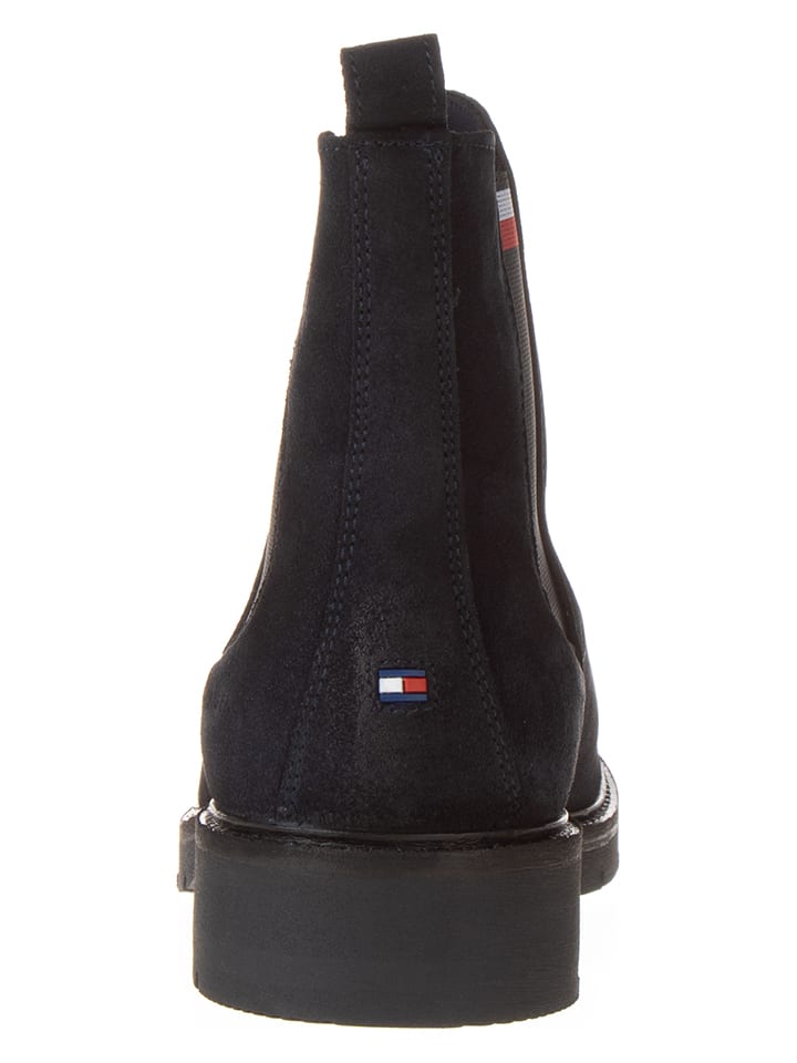 Tommy Hilfiger Shoes Leder-Chelsea-Boots in Dunkelblau günstig kaufen 44