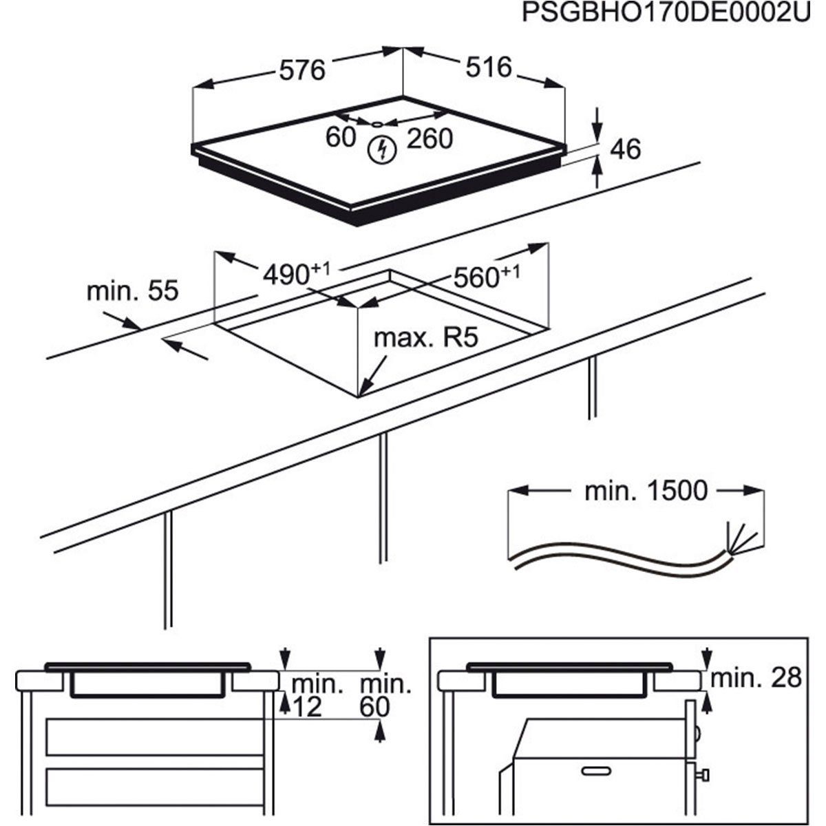 AEG Induktions-Kochfeld IKE64441XB, mit Hob²Hood - Funktion