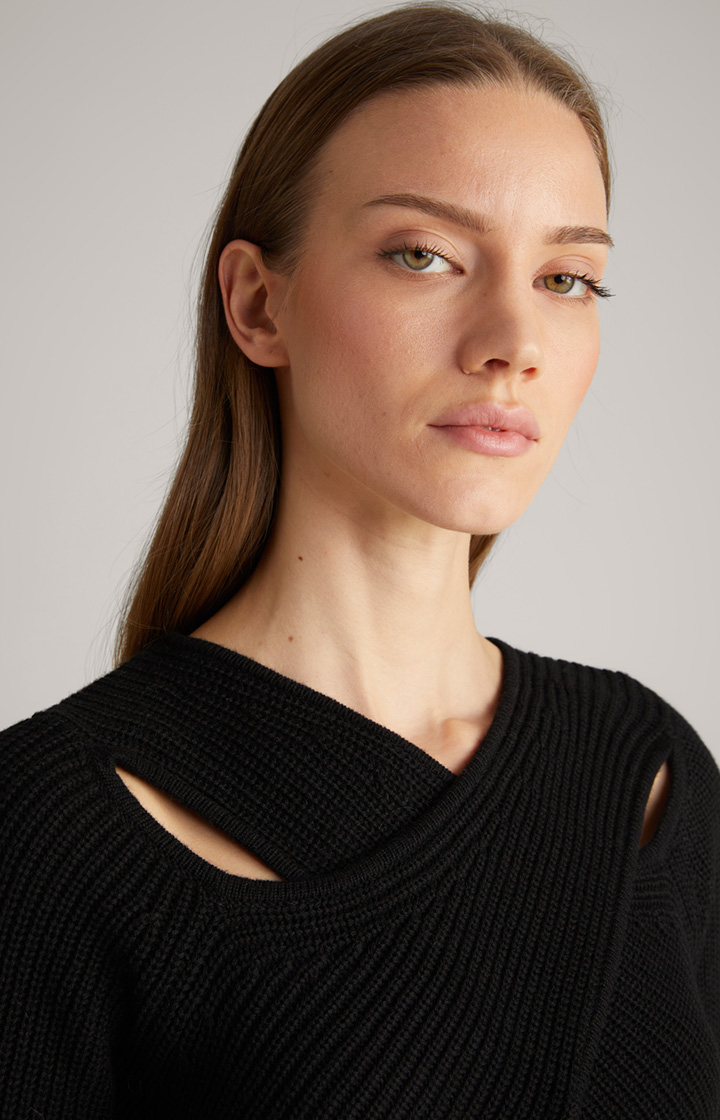 Strick-Pullover in Schwarz