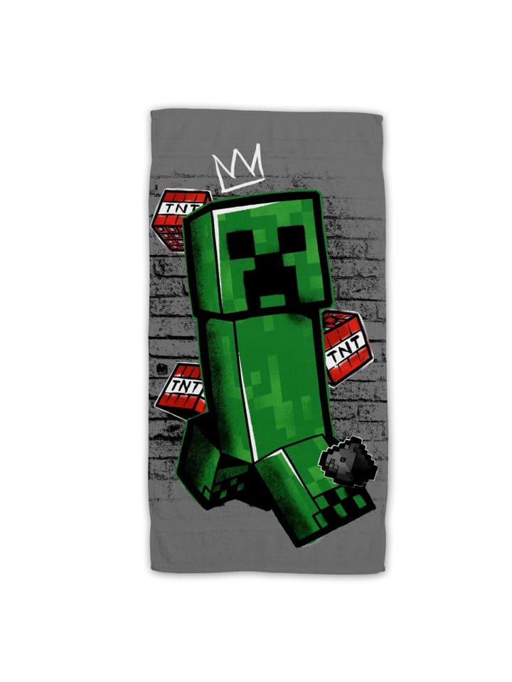 Minecraft Minecraft Baumwolle Strandtuch Frottee Badetuch mit Premium Druck in Mehrfarbig günstig kaufen 70 x 140 cm