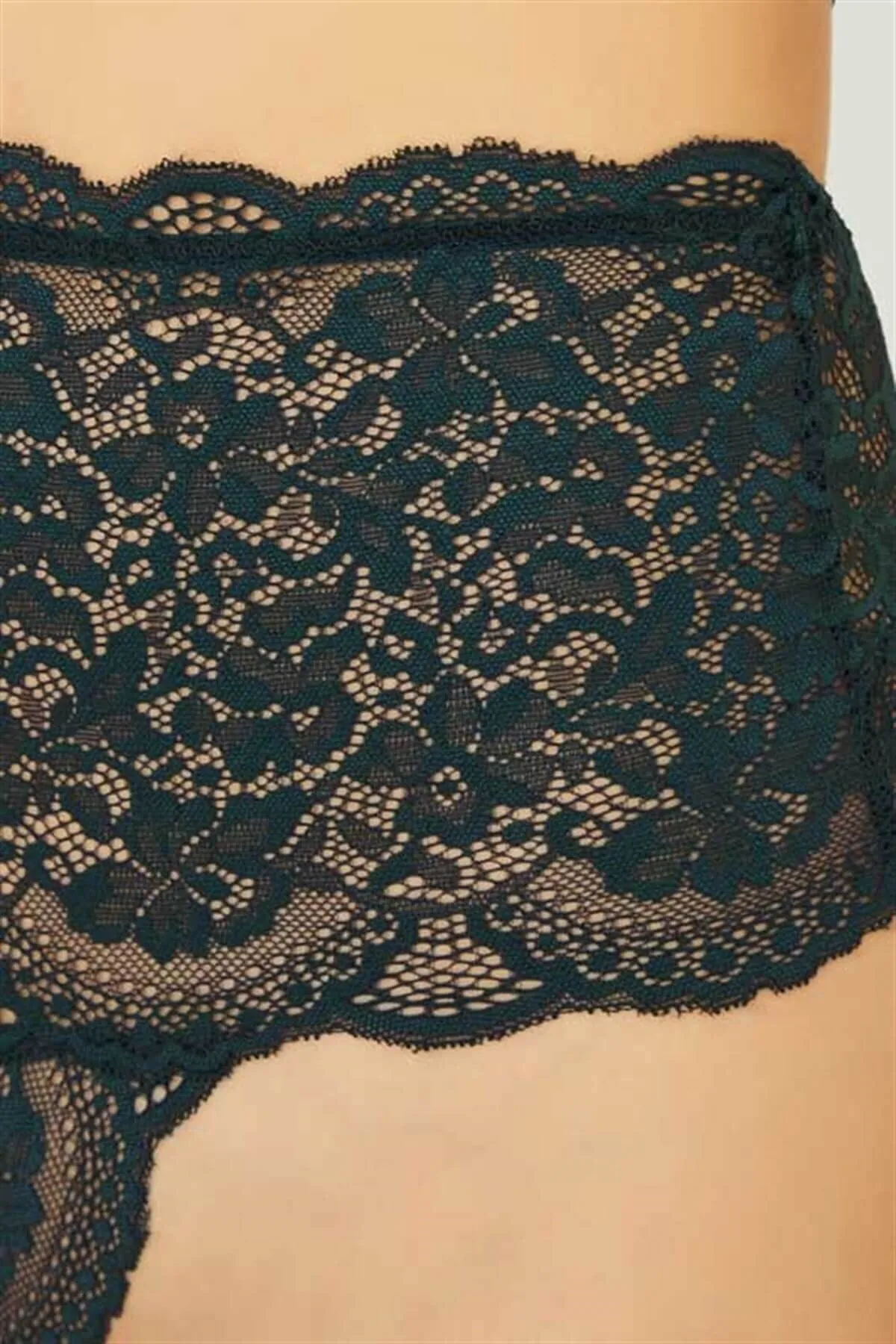 Cottonhill  Spitze, elastisch, detailliert, hohe Taille, Damen-Tangas, 3er-Pack Höschen – 2
