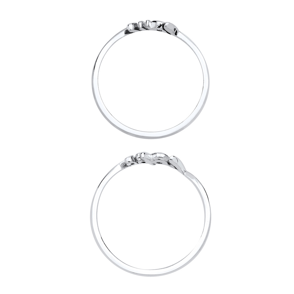 Elli Elli Bague Hope Love Kristalle 925er Silber Bague