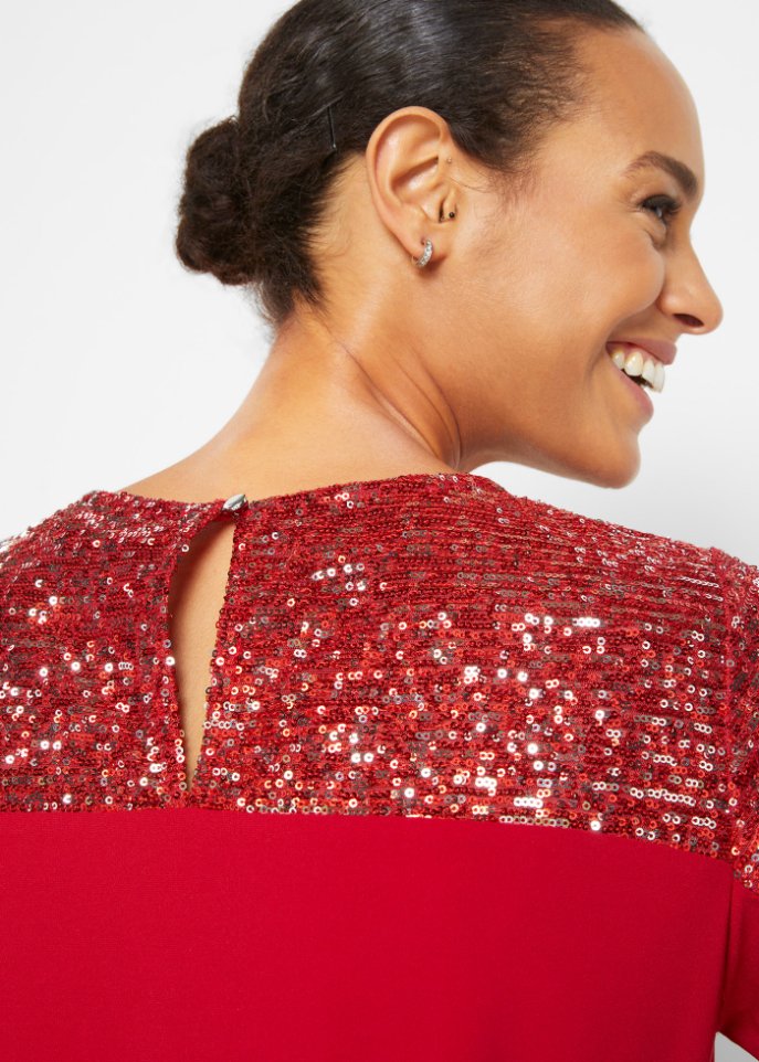 Kleid mit Pailletten-Einsatz