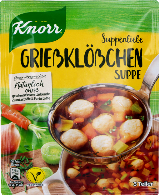 Knorr Suppenliebe Grießklößchen Suppe
