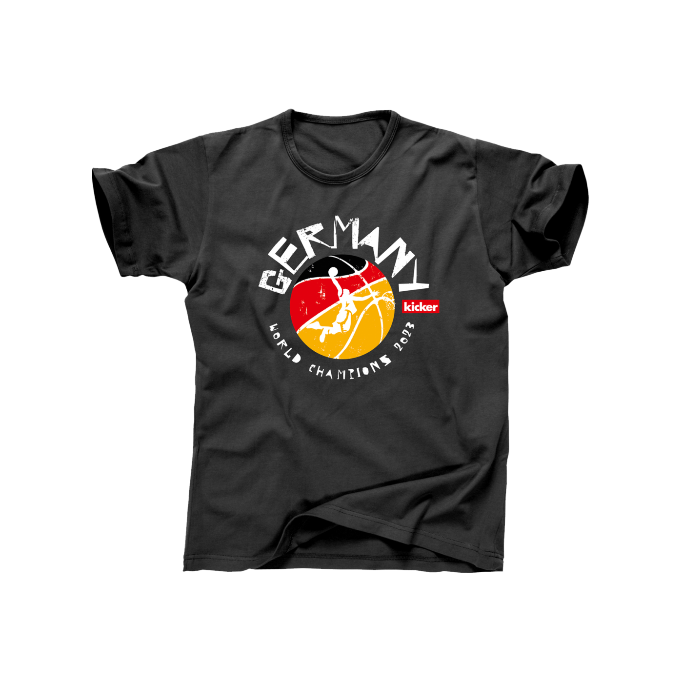 kicker Basketball Weltmeister 2023 T-Shirt Schwarz FC002