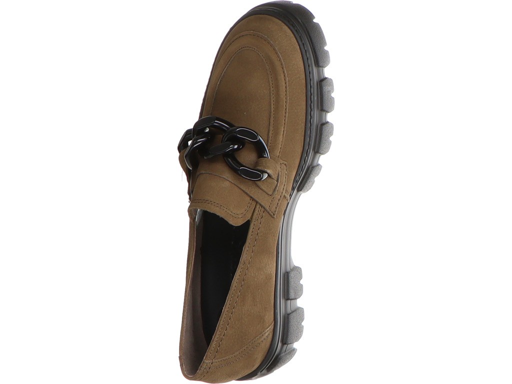 PAUL GREEN Klassische Slipper khaki Grained Nubuk oliv