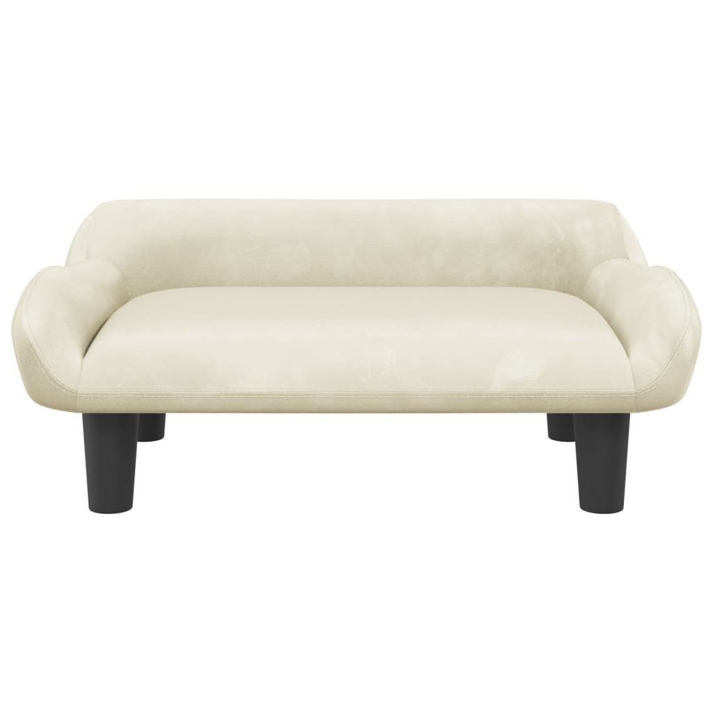 vidaXL Kindersofa Kindersofa Creme 70x40x24 cm Samt Kindercouch Kindermöbel Kinderzimmer