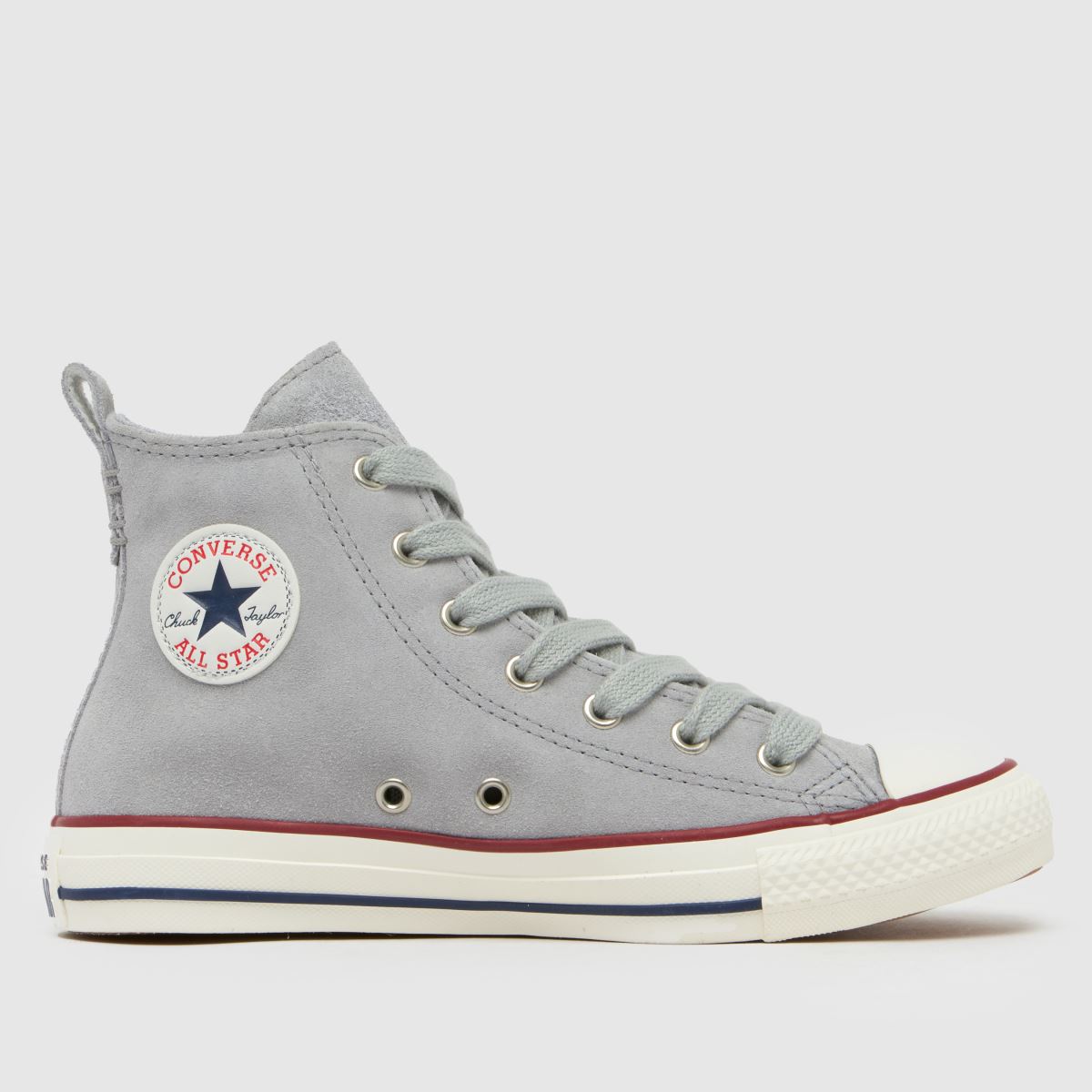 Converse ljusgrå All Star Hi Youth-sneakers