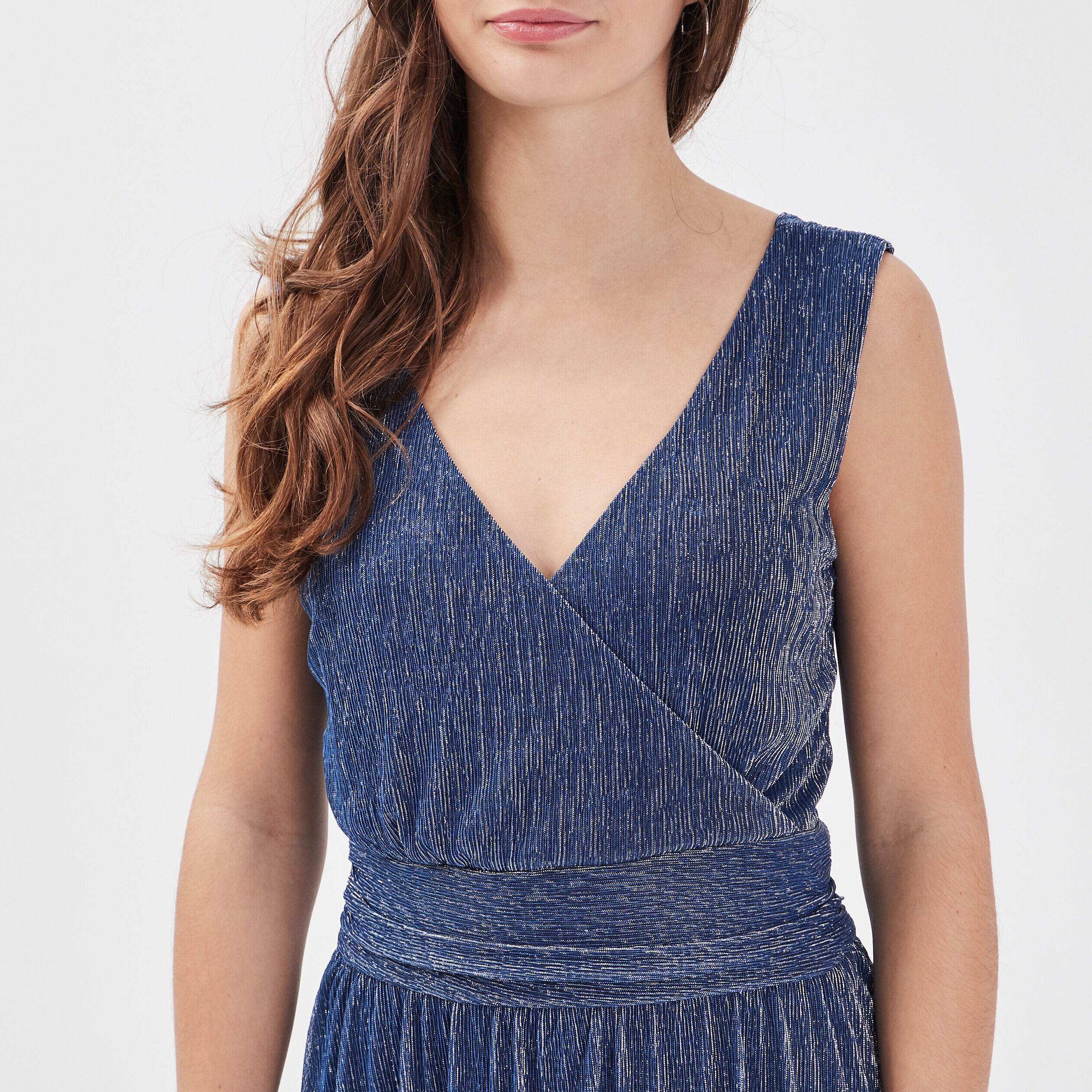 Robe évasée sans manches gris clair femme | Cache Cache