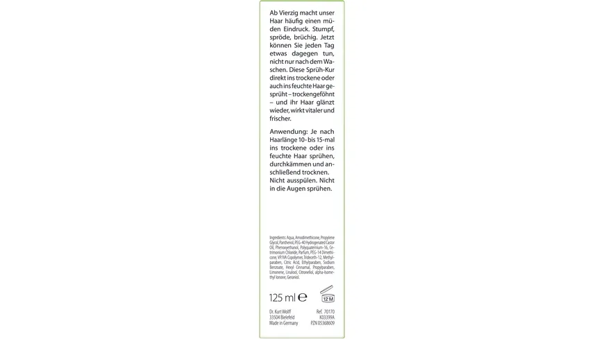 Plantur 39 Sprüh-Kur 125ml 125 ml