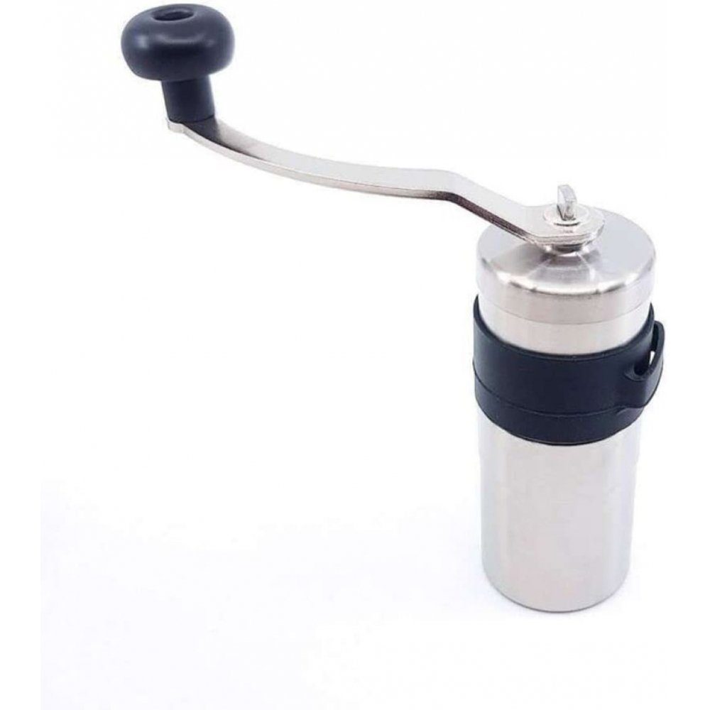 PORLEX Kaffeemühle Mini 2 - Handkaffeemühle - aus Edelstahl mit Keramikmahlwerk - grau, Keramikmahlwerk