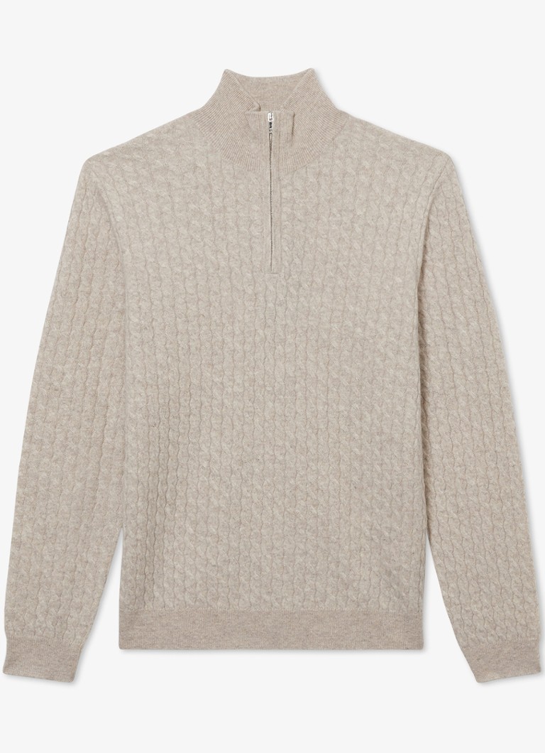 Maglione Reiss Richmond in maglia a trecce con cashmere