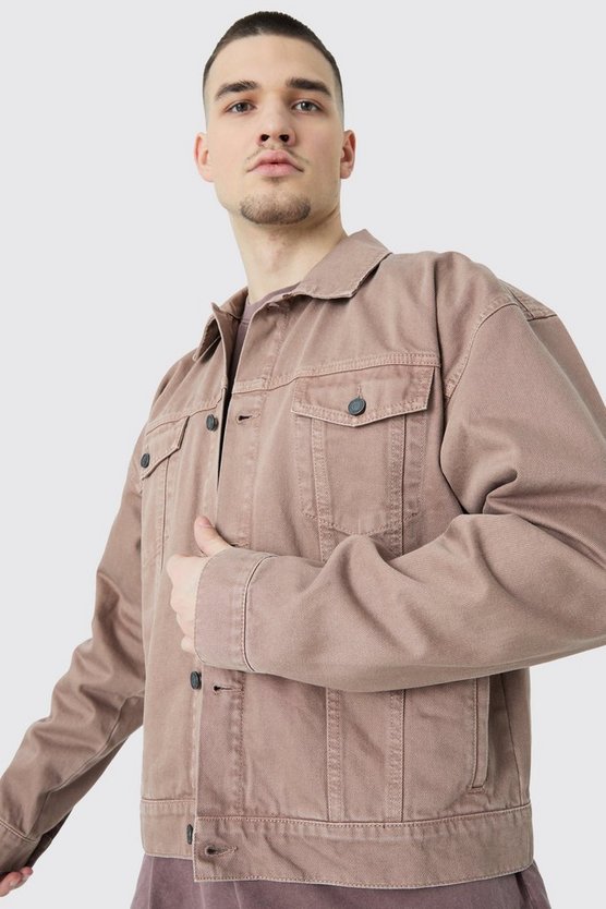 Tall kastige Jeansjacke