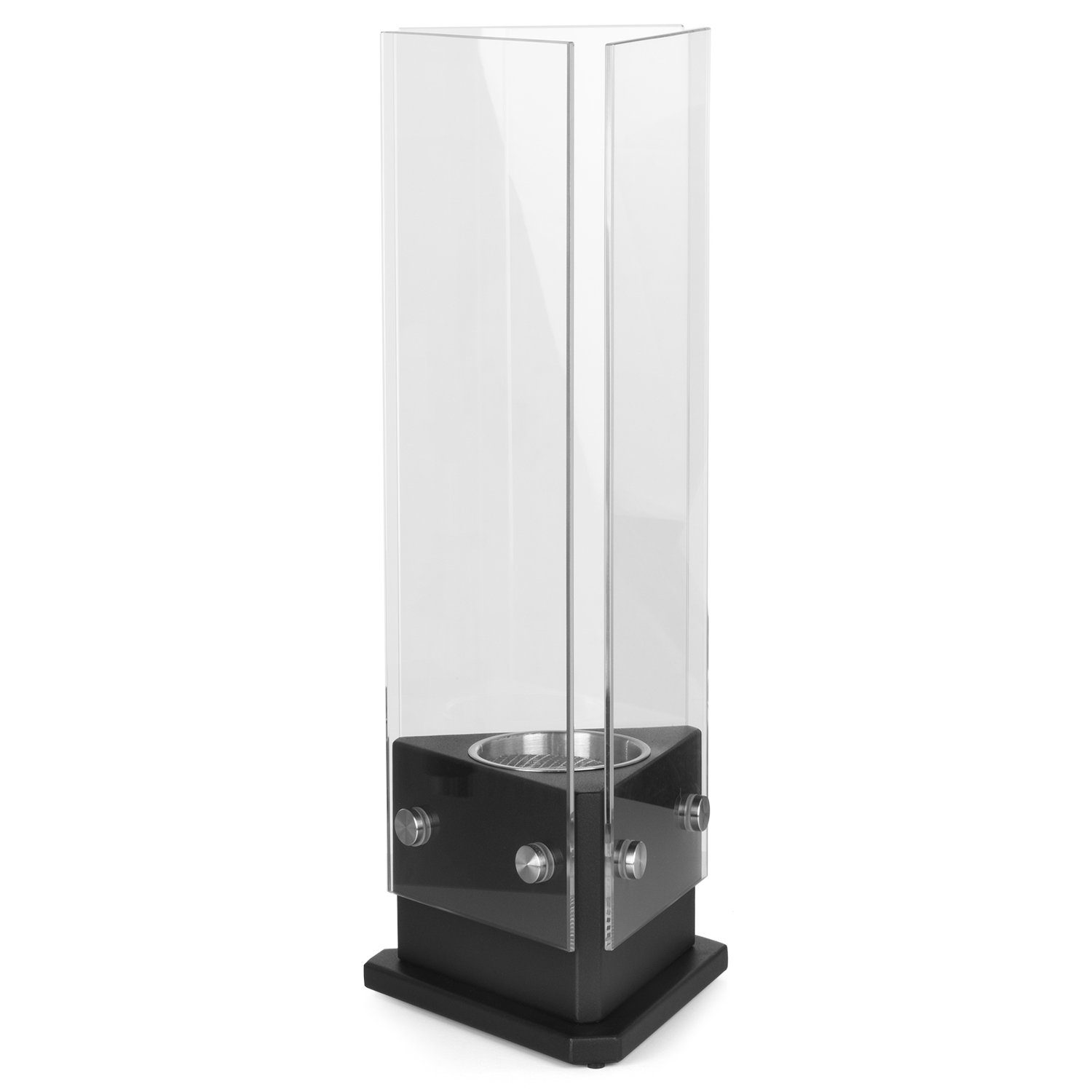 Moritz Dekokamin Tischkamin 51 x 20 x 17 cm Dreieck 500 ml Edelstahldose, Ethanolkamin Tischkamin Tischfeuer Gartenfeuer Feuerstelle Bio Ethanol