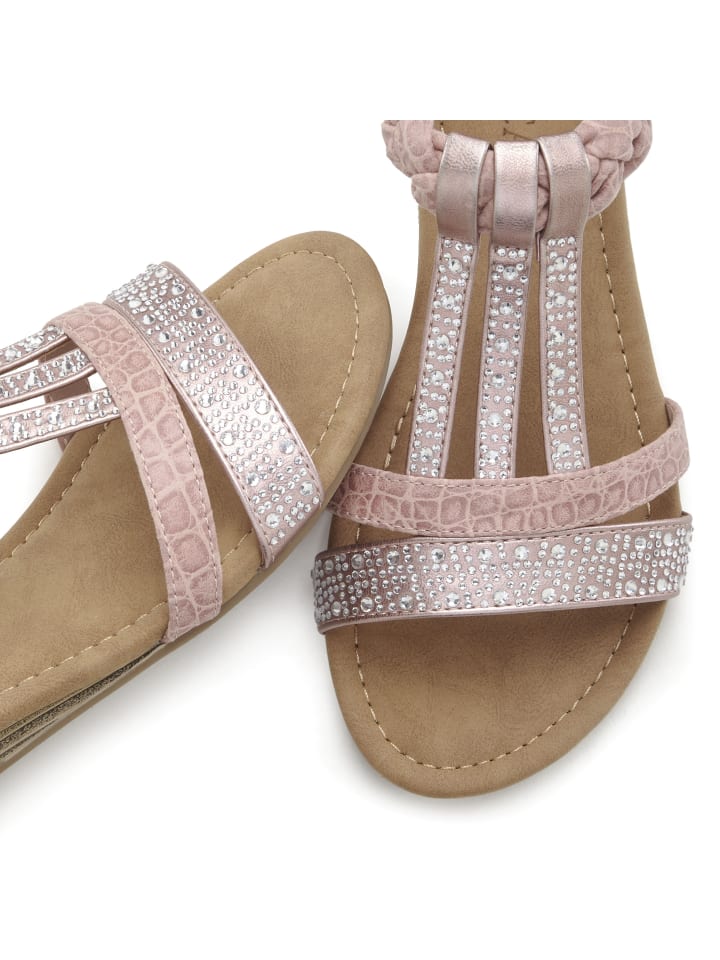 LASCANA Sandale in rose günstig kaufen