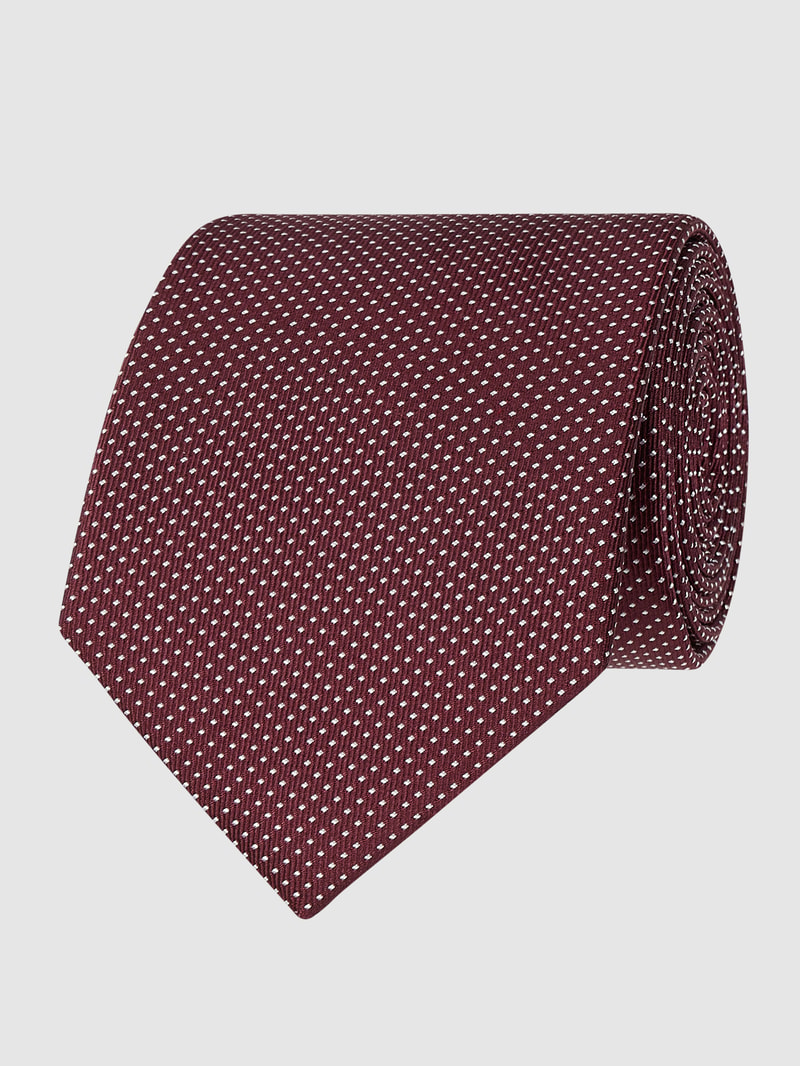 Seidenkrawatte mit Allover-Muster in bordeaux rot