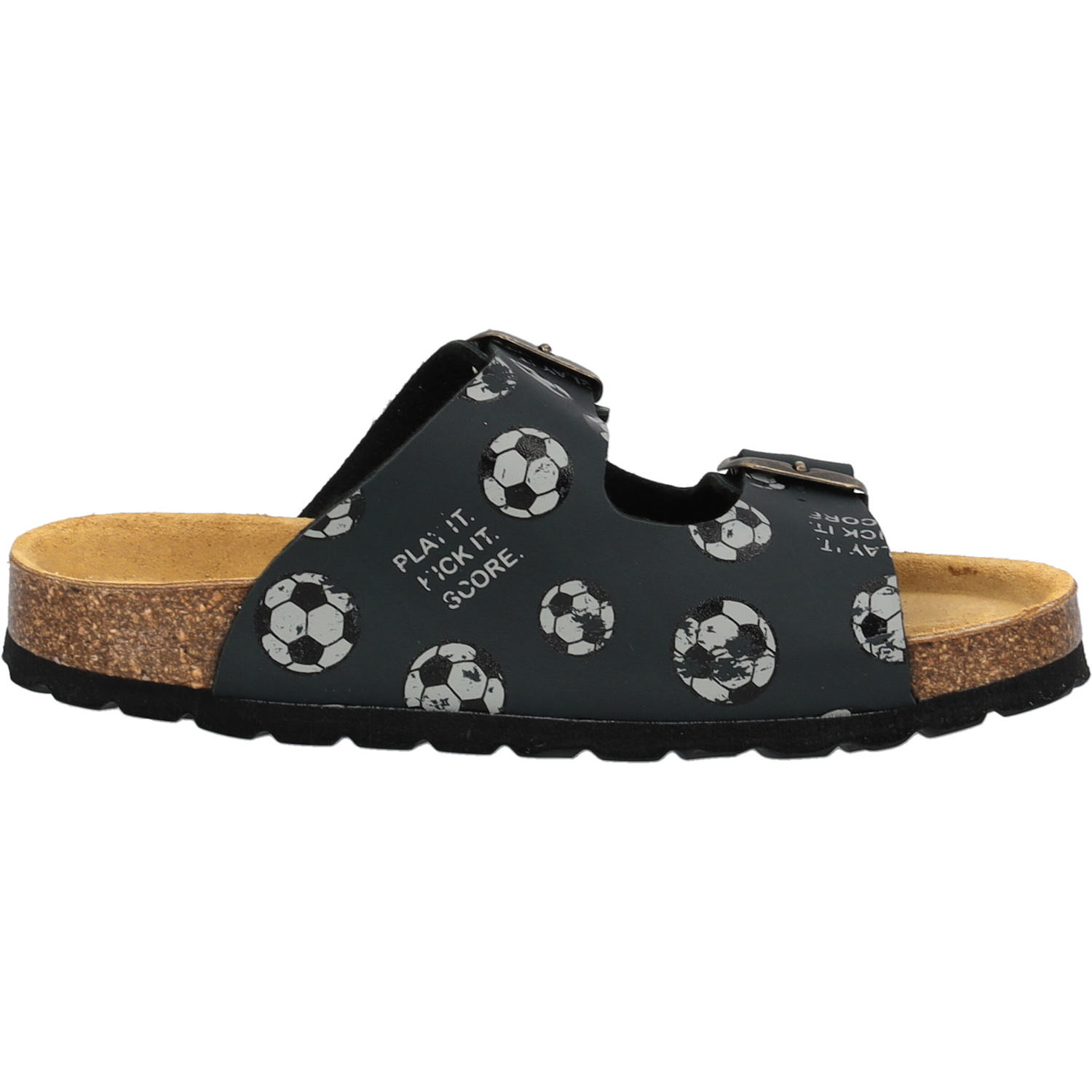 Palado Kids Korfu B Print, Pantoletten, Kinder, Schwarz