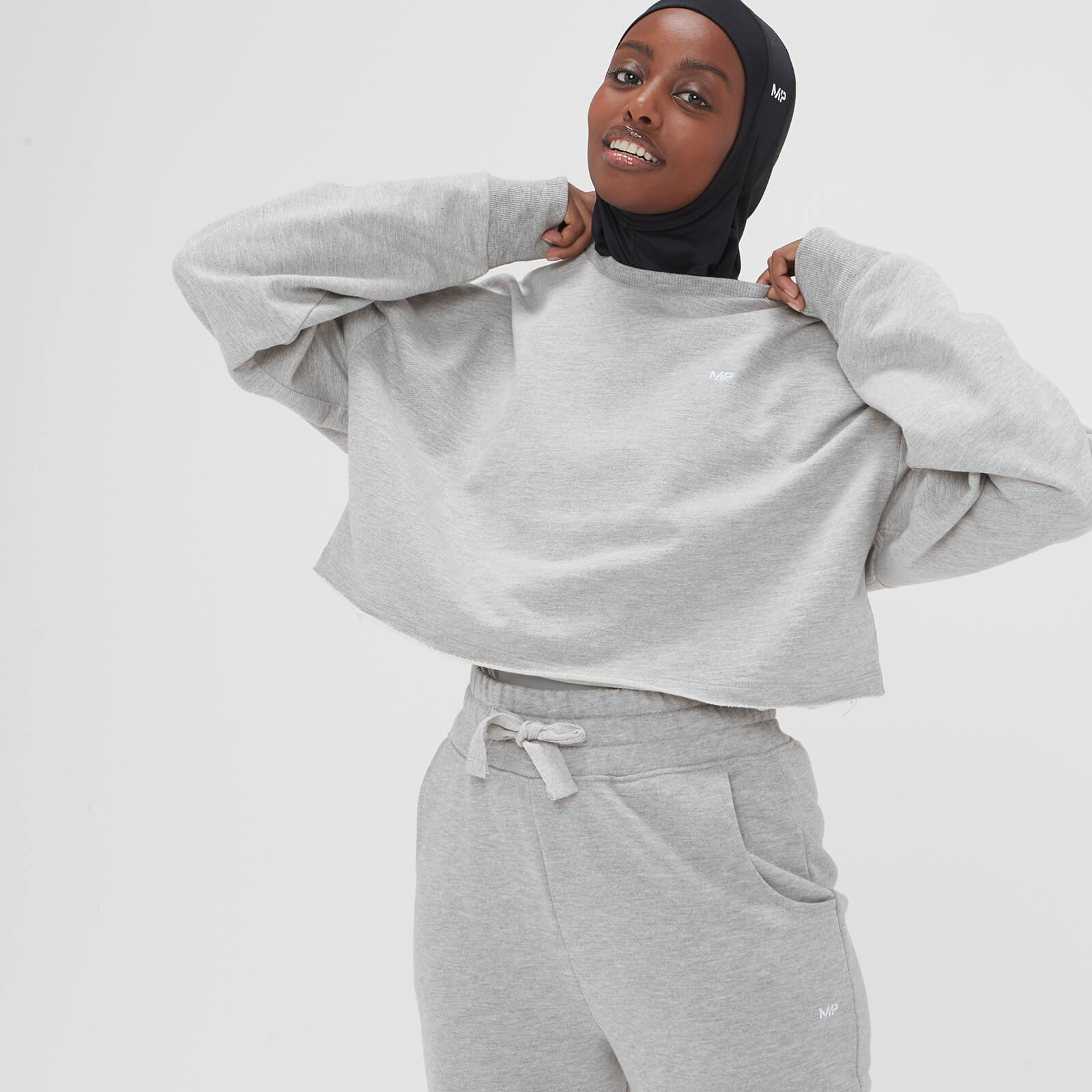 Sweat court MP Composure pour femmes – Gris chiné