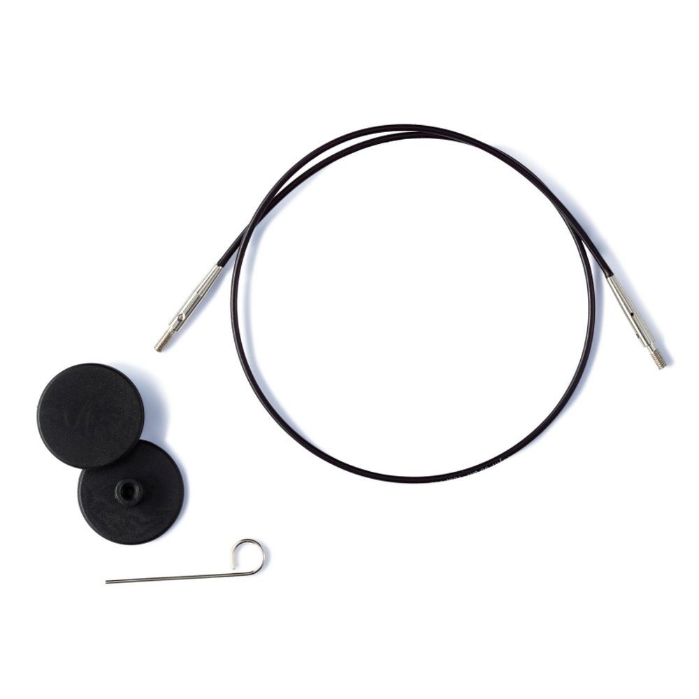 KnitPro Karabiner Nadelseil Vario, (KnitPro), Nadelseil für austauschbare Nadelspitzen, Stricknadel